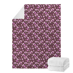 Watercolor Sweet Pea Pattern Print Blanket