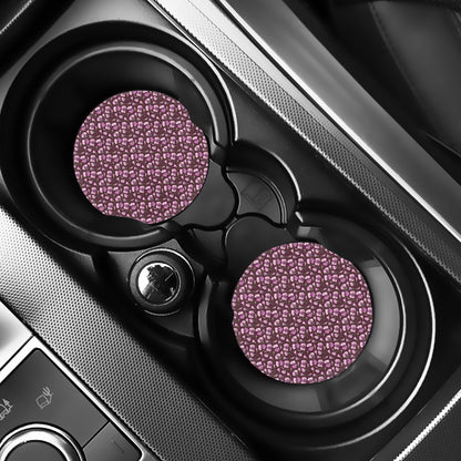 Watercolor Sweet Pea Pattern Print Car Coasters