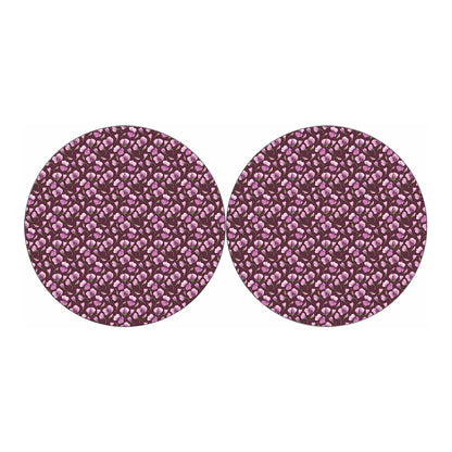 Watercolor Sweet Pea Pattern Print Car Coasters