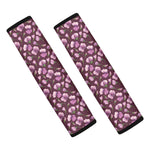 Watercolor Sweet Pea Pattern Print Car Seat Belt Covers