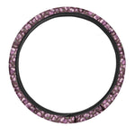 Watercolor Sweet Pea Pattern Print Car Steering Wheel Cover