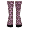 Watercolor Sweet Pea Pattern Print Crew Socks