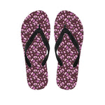 Watercolor Sweet Pea Pattern Print Flip Flops