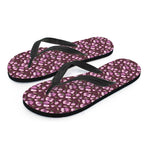 Watercolor Sweet Pea Pattern Print Flip Flops