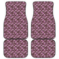 Watercolor Sweet Pea Pattern Print Front and Back Car Floor Mats