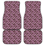 Watercolor Sweet Pea Pattern Print Front and Back Car Floor Mats