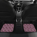 Watercolor Sweet Pea Pattern Print Front and Back Car Floor Mats