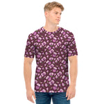 Watercolor Sweet Pea Pattern Print Men's T-Shirt