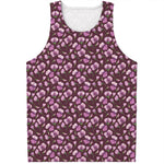 Watercolor Sweet Pea Pattern Print Men's Tank Top