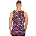 Watercolor Sweet Pea Pattern Print Men's Tank Top