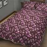 Watercolor Sweet Pea Pattern Print Quilt Bed Set