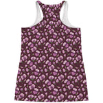 Watercolor Sweet Pea Pattern Print Women's Racerback Tank Top