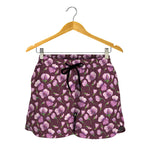 Watercolor Sweet Pea Pattern Print Women's Shorts