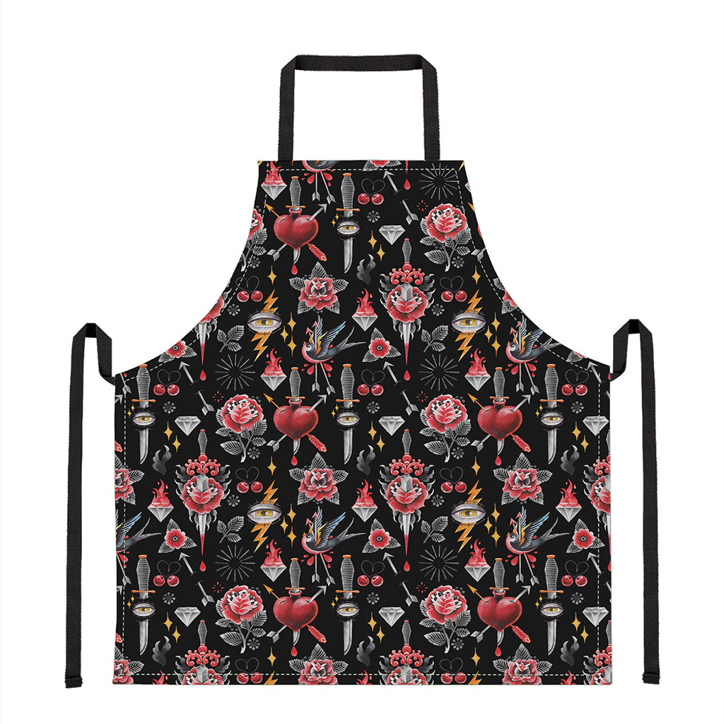 Watercolor Tattoo Print Apron