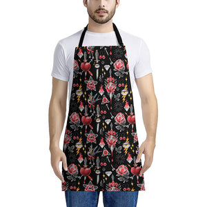 Watercolor Tattoo Print Apron