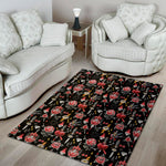 Watercolor Tattoo Print Area Rug