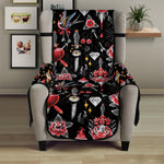 Watercolor Tattoo Print Armchair Protector