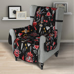 Watercolor Tattoo Print Armchair Protector