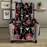 Watercolor Tattoo Print Armchair Protector