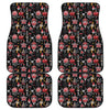 Watercolor Tattoo Print Front and Back Car Floor Mats