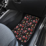 Watercolor Tattoo Print Front and Back Car Floor Mats