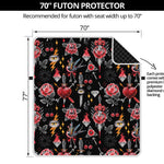 Watercolor Tattoo Print Futon Protector