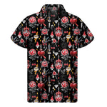 Watercolor Tattoo Print Men's Short Sleeve Shirt