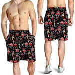 Watercolor Tattoo Print Men's Shorts