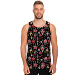 Watercolor Tattoo Print Men's Tank Top