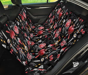 Watercolor Tattoo Print Pet Car Back Seat Cover