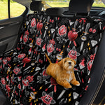 Watercolor Tattoo Print Pet Car Back Seat Cover