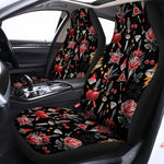 Watercolor Tattoo Print Universal Fit Car Seat Covers