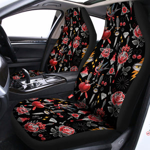 Watercolor Tattoo Print Universal Fit Car Seat Covers
