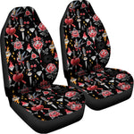 Watercolor Tattoo Print Universal Fit Car Seat Covers