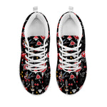 Watercolor Tattoo Print White Sneakers