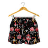 Watercolor Tattoo Print Women's Shorts