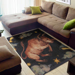 Watercolor Taurus Zodiac Sign Print Area Rug
