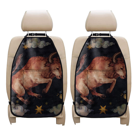 Watercolor Taurus Zodiac Sign Print Car Seat Organizers