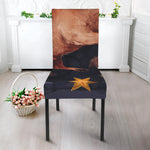 Watercolor Taurus Zodiac Sign Print Dining Chair Slipcover