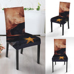 Watercolor Taurus Zodiac Sign Print Dining Chair Slipcover