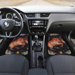 Watercolor Taurus Zodiac Sign Print Front and Back Car Floor Mats
