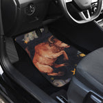 Watercolor Taurus Zodiac Sign Print Front and Back Car Floor Mats