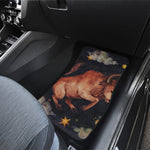 Watercolor Taurus Zodiac Sign Print Front Car Floor Mats