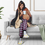 Watercolor Taurus Zodiac Sign Print Hooded Blanket