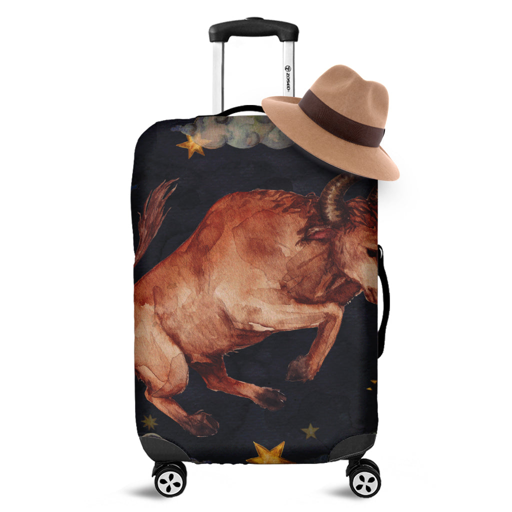 Watercolor Taurus Zodiac Sign Print Luggage Cover
