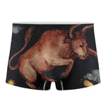 Watercolor Taurus Zodiac Sign Print Men's Boxer Briefs