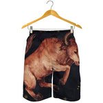 Watercolor Taurus Zodiac Sign Print Men's Shorts
