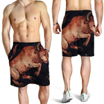 Watercolor Taurus Zodiac Sign Print Men's Shorts