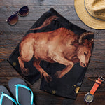 Watercolor Taurus Zodiac Sign Print Men's Shorts