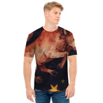 Watercolor Taurus Zodiac Sign Print Men's T-Shirt